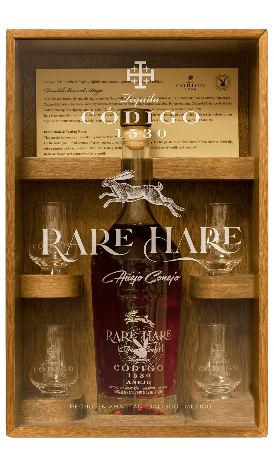 Playboy  Codigo 1530 'Rare Hare' Double Barrel Anejo Tequila - Classic  Liquor Shop
